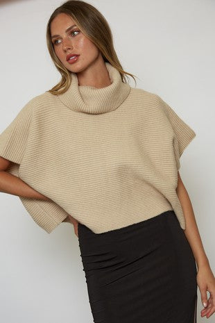 Sweater Poncho (Brown)